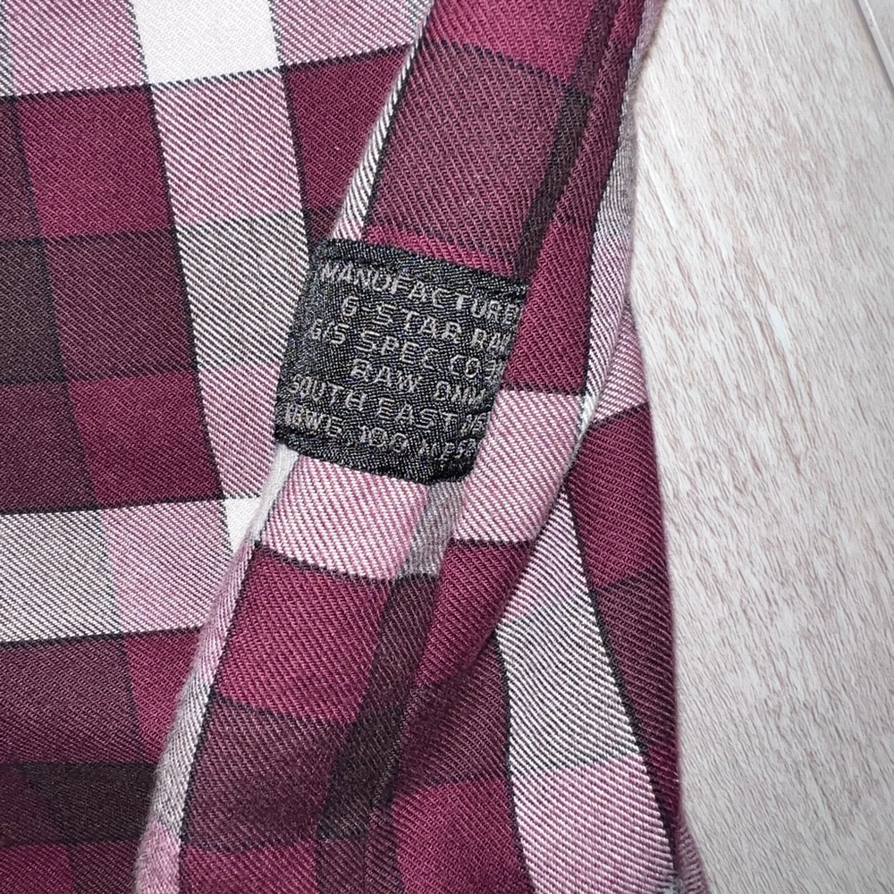 G-STAR Waterpatrol Shirt Mens Large Plaid Flannel Zip Button up - Picture 3 of 10